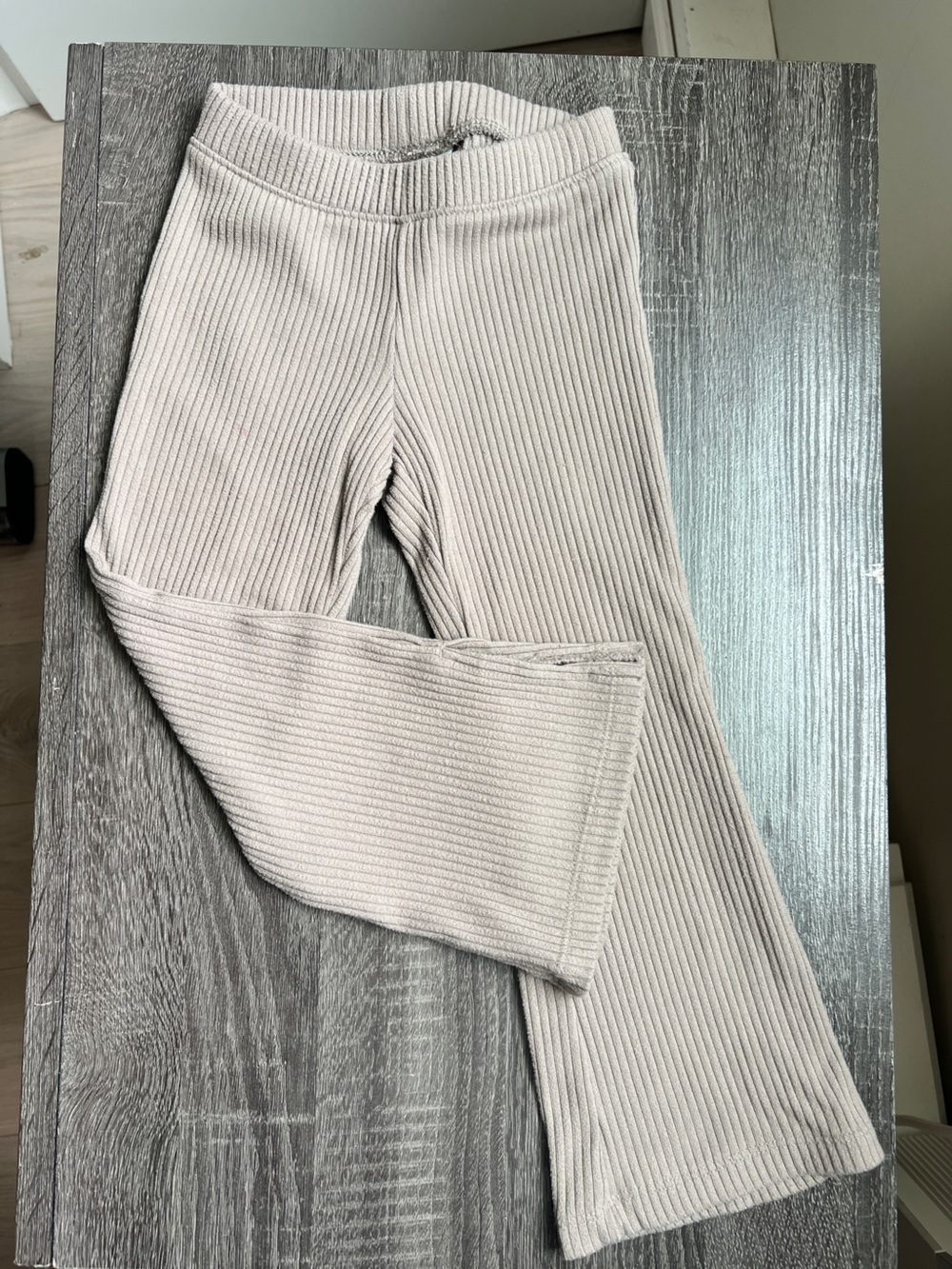 Cat & Jack Ribbed Flare Leggings Taupe 4T